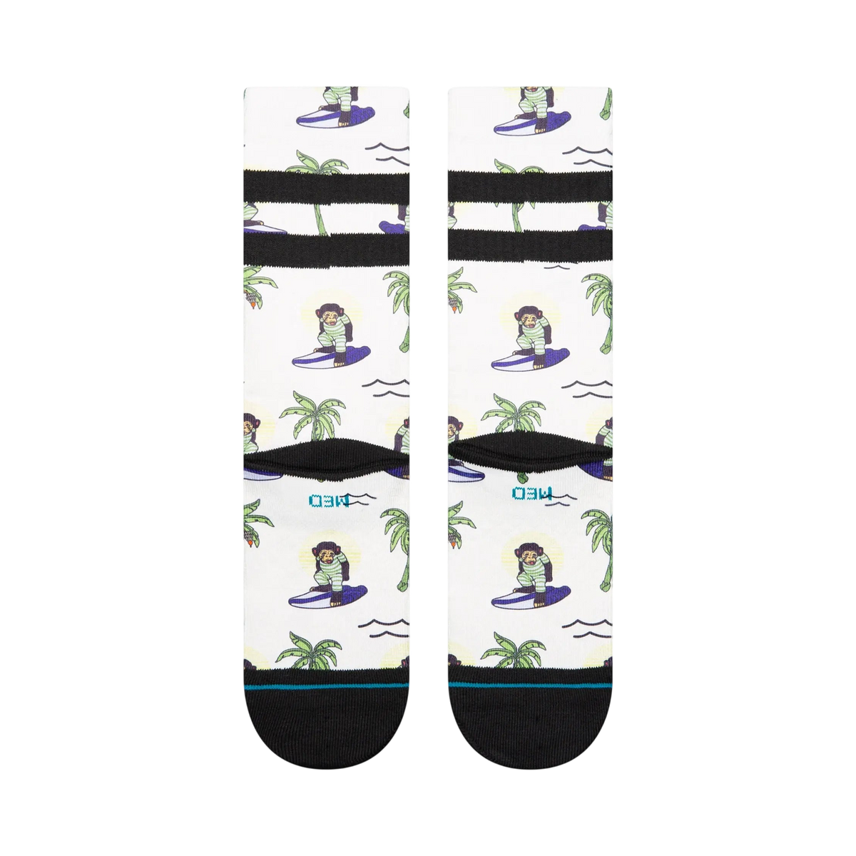 Stance - Chaussettes - Surfin monkey crew blanc - photo 2