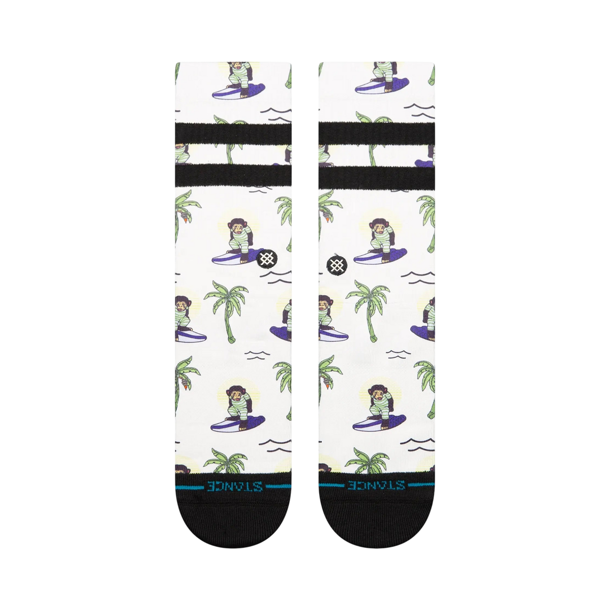 Stance - Chaussettes - Surfin monkey crew blanc - photo 3