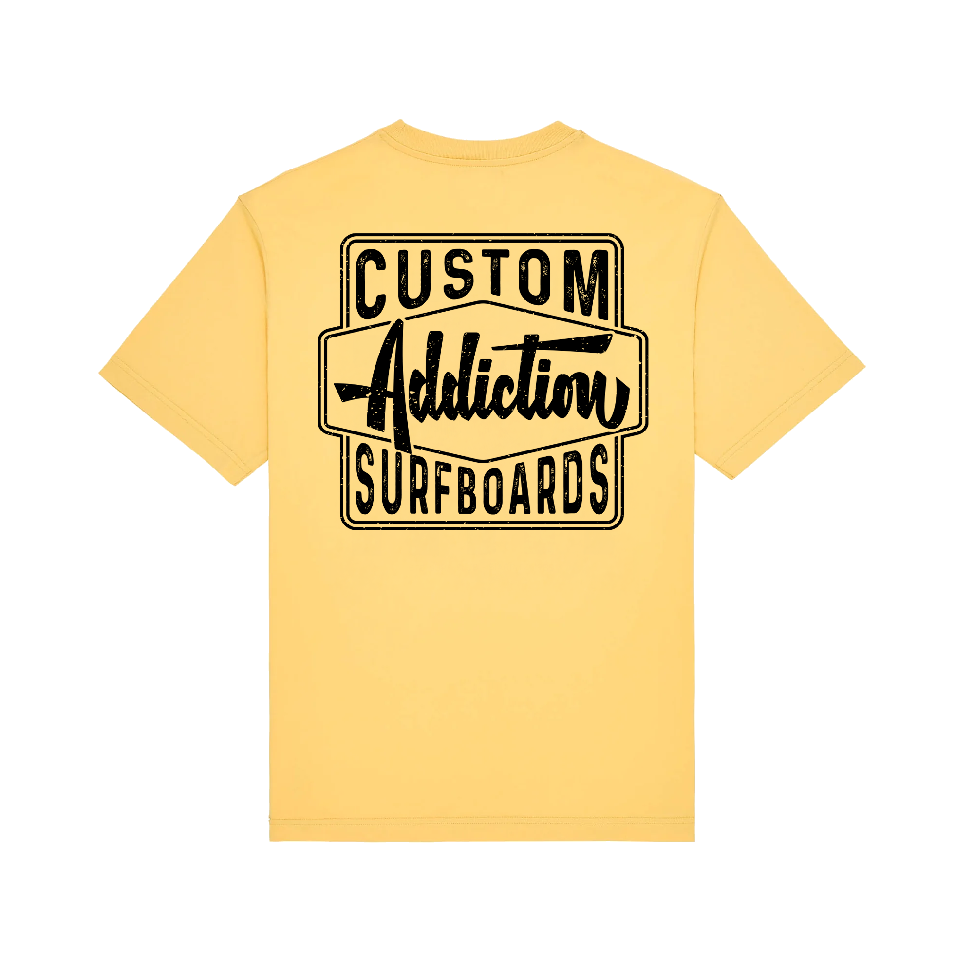 Addiction - T-shirt - Retro logo jaune
