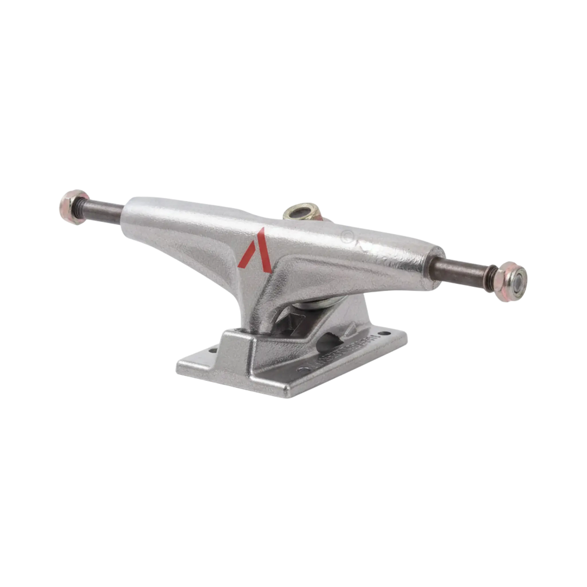 Truck de skateboard Venture 129mm en métal argenté avec logo rouge, vendu par Surfshop - Shapers Club House