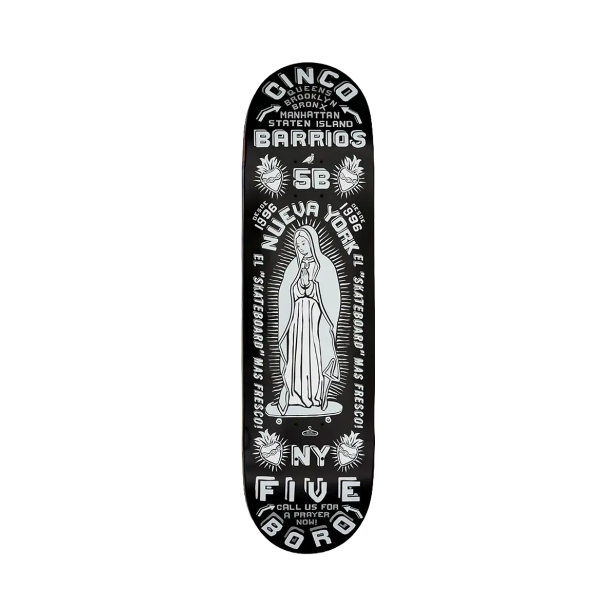 5Boro - Decks skate - Cinco Barrios black V7 distribution