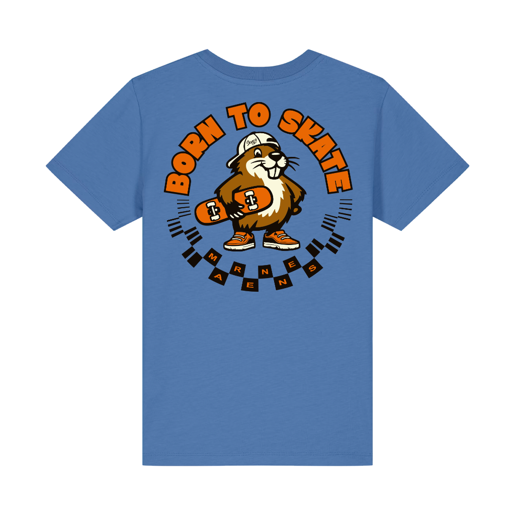 Shapers Club - T-Shirt Kids - Born to skate - Bleu - Face arrière