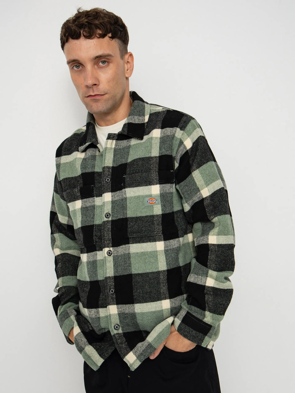 Dickies - PLAID COALING LS SHIRT SEA SPRAY L / UE 43 - 44 / US 33 - 34 - photo 2
