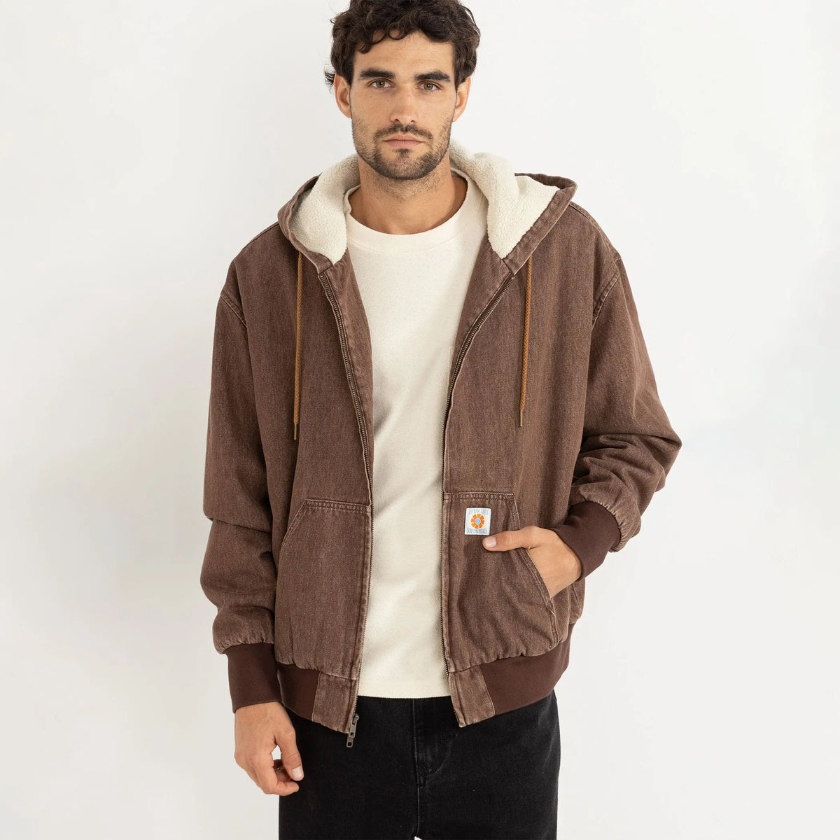 Rhythm - INSULATED DENIM WORK JACKET M / UE 42  / US 32 - photo 2