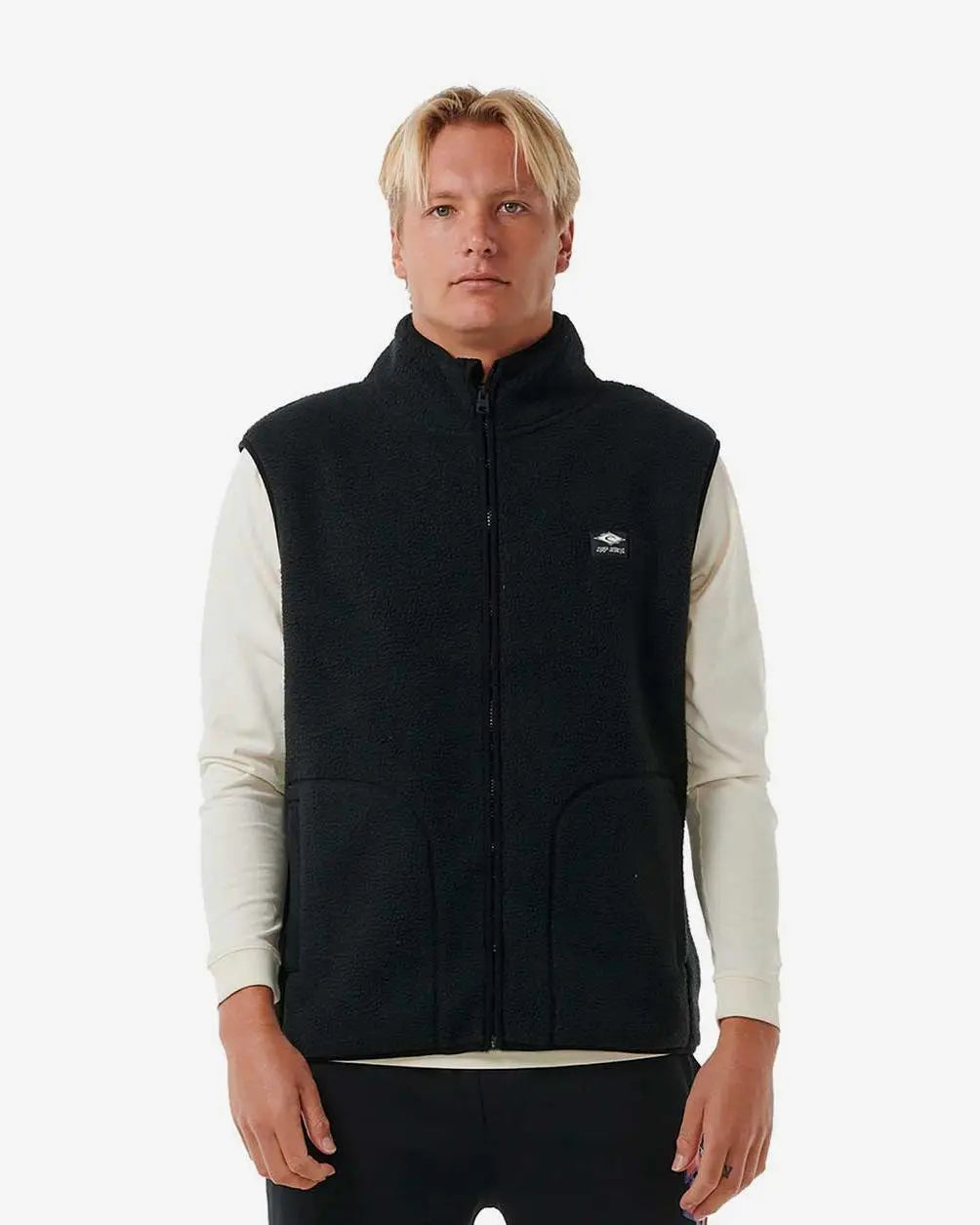 RIP CURL QUEST POLAR VEST FALL WINTER 2024 NOIR M / UE 42  / US 32 - photo 1