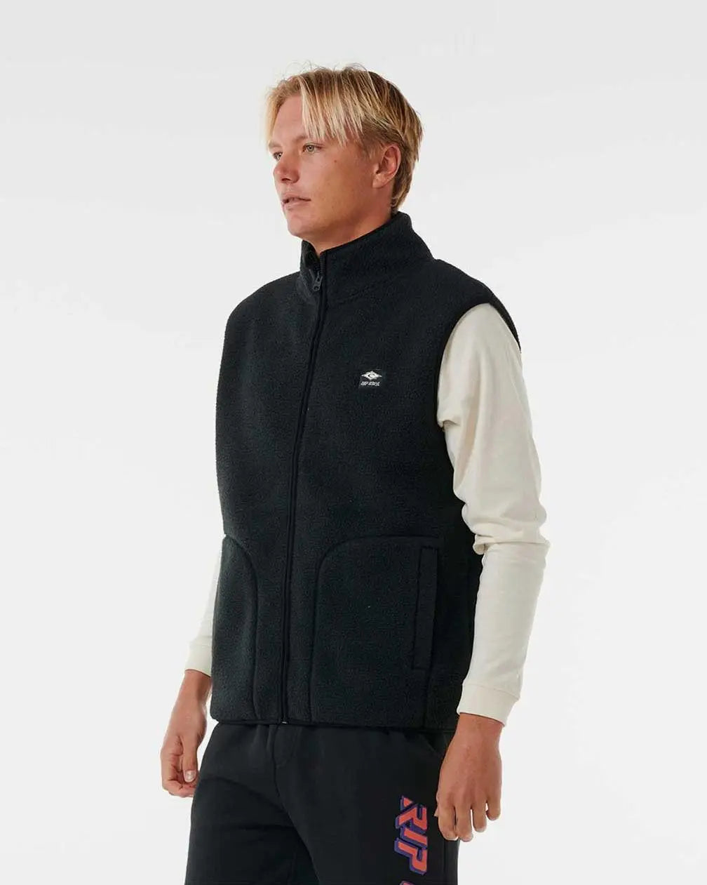 RIP CURL QUEST POLAR VEST FALL WINTER 2024 NOIR M / UE 42  / US 32 - photo 2