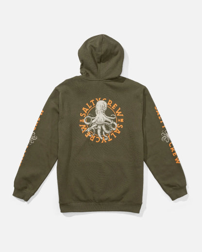 SALTY CREW - HOODED SWEAT - TENTACLES DUSTY OLIVE 10 - photo 2