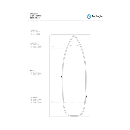 Surflogic - House Daylight Shortboard cover 6'4" black - photo 2