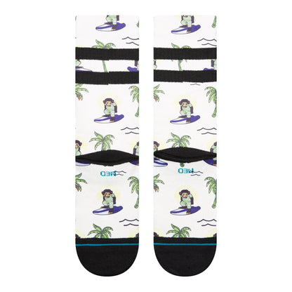 Stance - Chaussettes - Surfin monkey crew blanc - photo 2