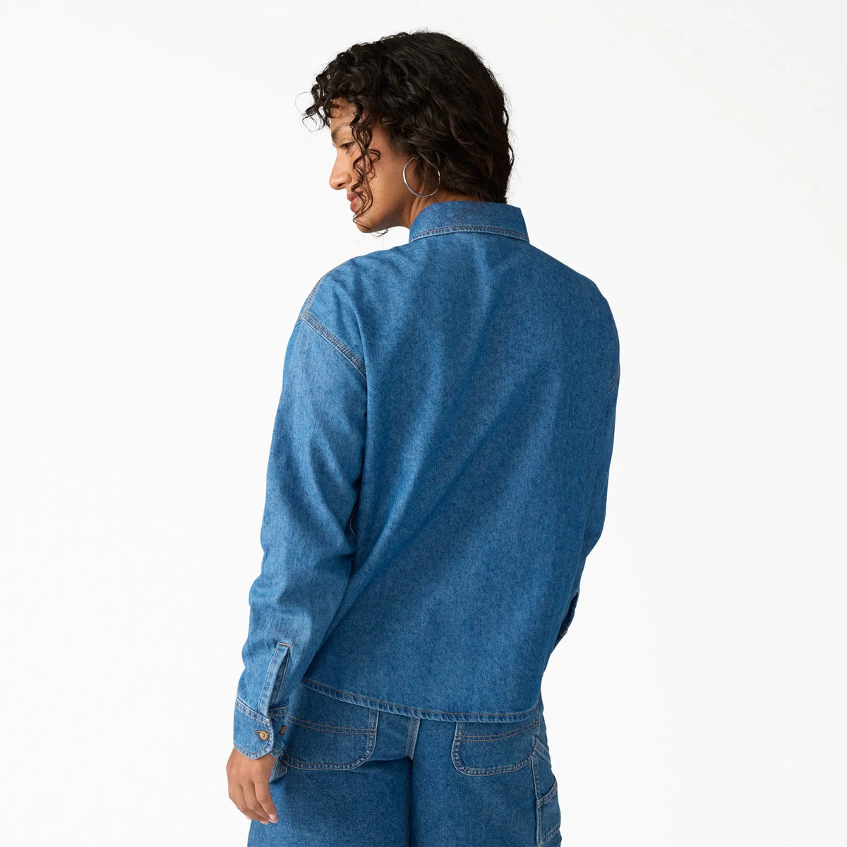 Dickies - Femme - Chemises - Lw denim shirt ls w - Bleu classique - photo 2