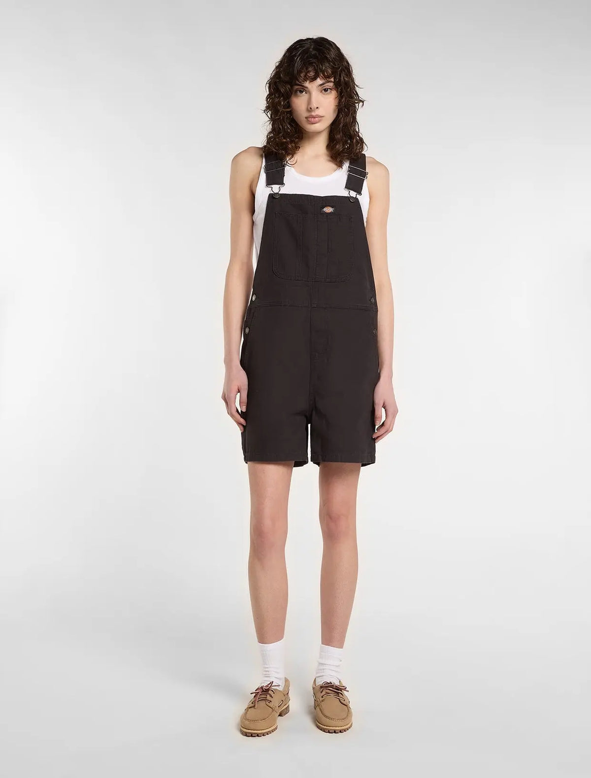 Dickies - Femme - Combinaisons / Combishorts - Lw canvas short bib w - Noir - photo 1