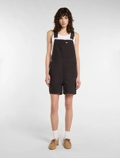 Dickies - Femme - Combinaisons / Combishorts - Lw canvas short bib w - Noir - photo 1