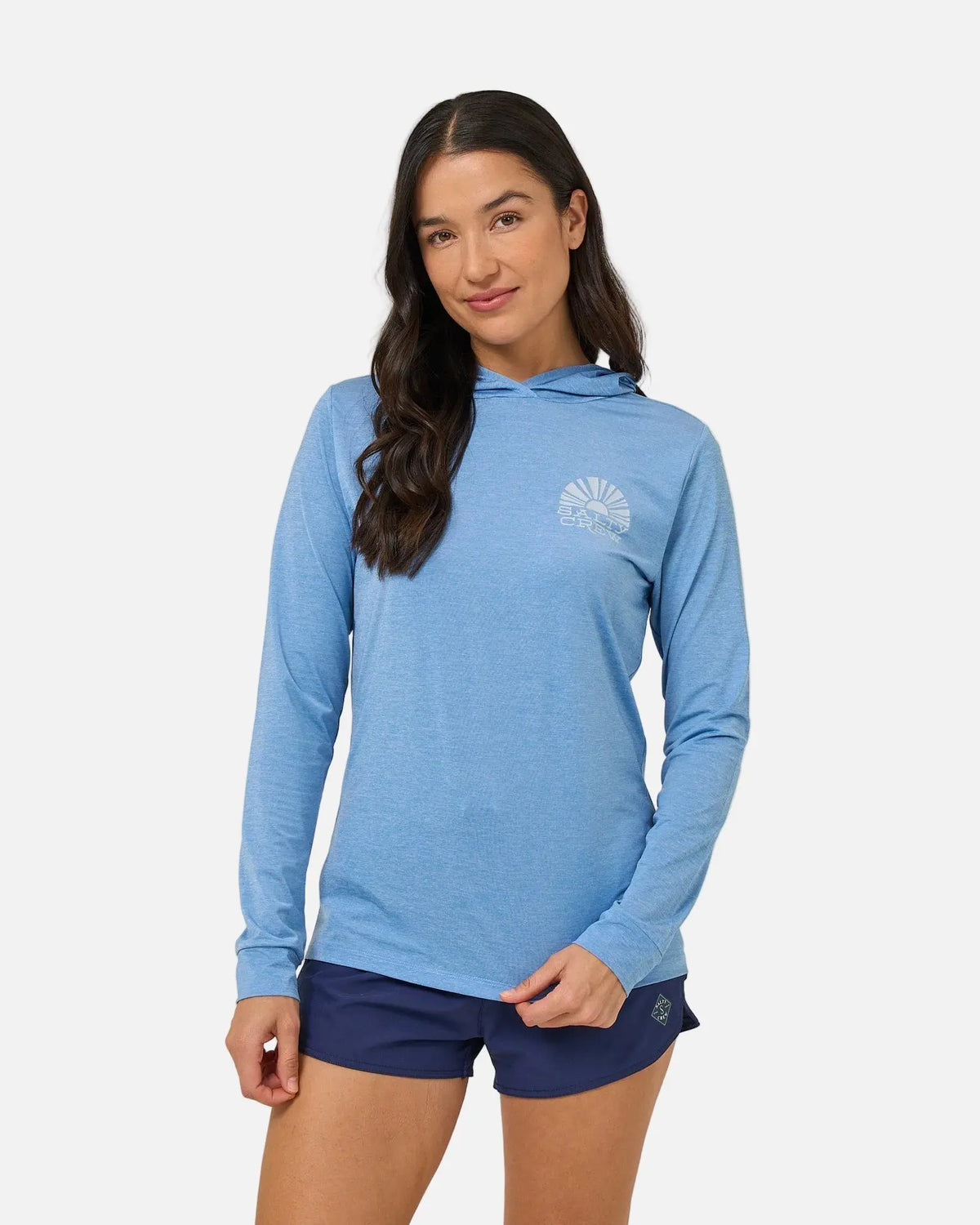Salty crew - T-shirts manches longues - Sunshine hodded sunshirt bleu - photo 1