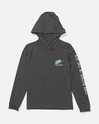 Salty crew - T-shirts manches longues - Mahi surface boys hood sunshirt gris - photo 2