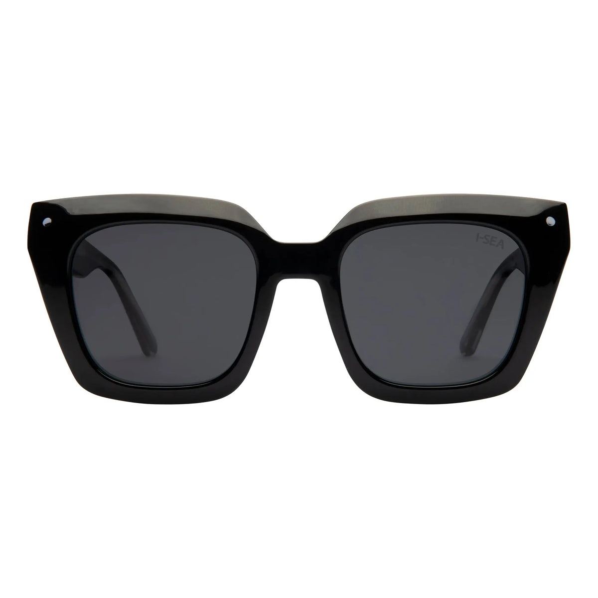 I-SEA - Lunettes de soleil - Retro Frame WIS01JEM Black Smoke Polarized - photo 1