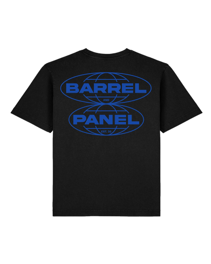 Barrel & Panel - T-Shirt Oversize - Double globe - Washed Black - photo 1