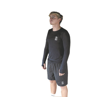 Grajagan - T-shirts manches longues - Top UV - Long sleeve noir - photo 2