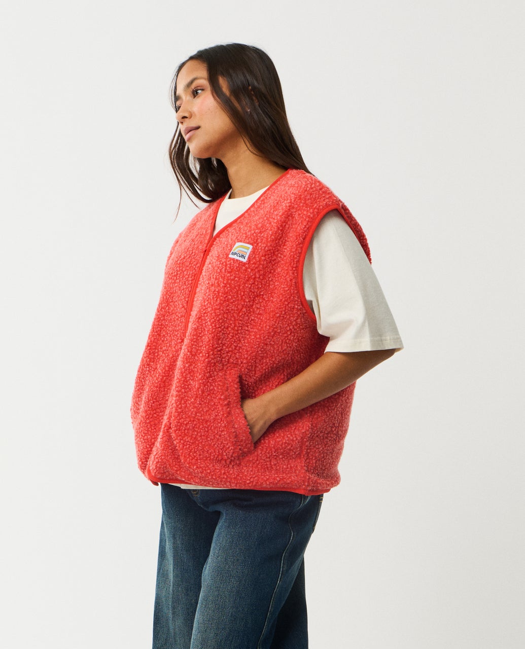 Rip curl - Sweats & hoodies - Every Day Polar Vest rouge - photo 2