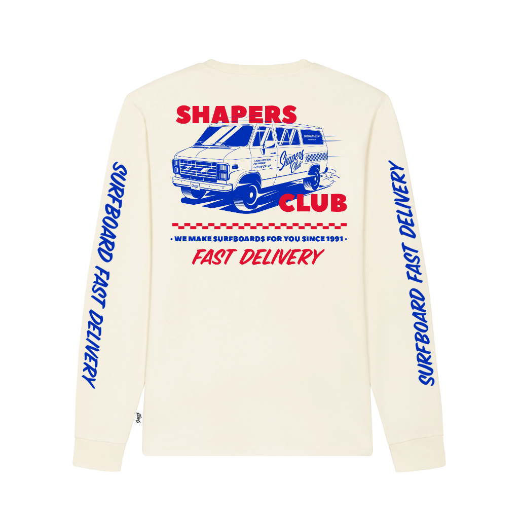 Shapers Club - T-Shirt Longsleeve - Chevy 2 - Beige - Face arrière