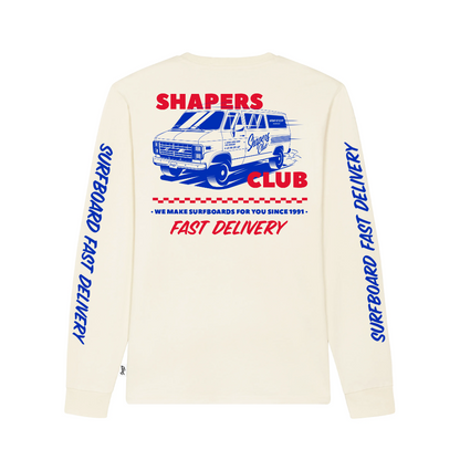 Shapers Club - T-Shirt Longsleeve - Chevy 2 - Beige - Face arrière
