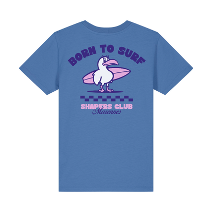 Shapers Club - T-Shirt Kids - Born to surf - Bleu - Face arrière