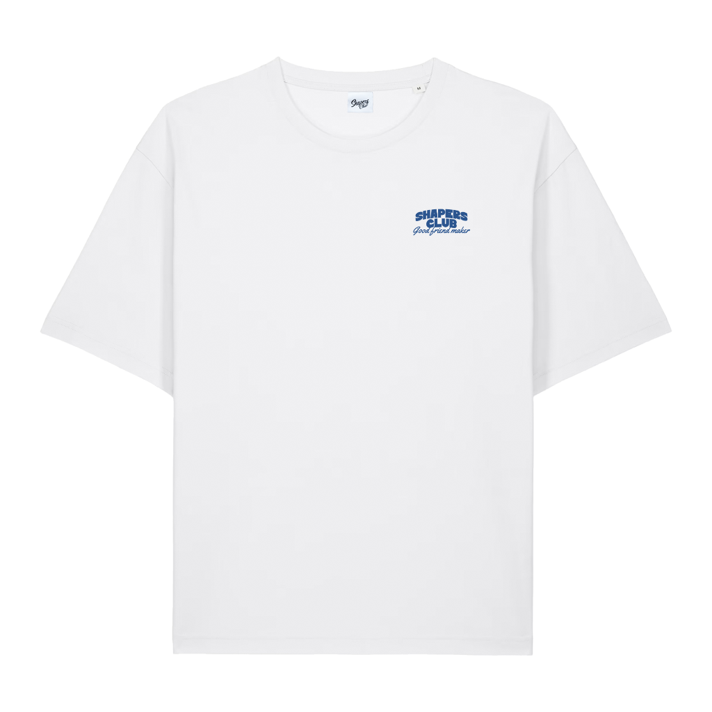 Shapers Club - T-Shirt Oversize - Good friend maker - Blanc - Face avant