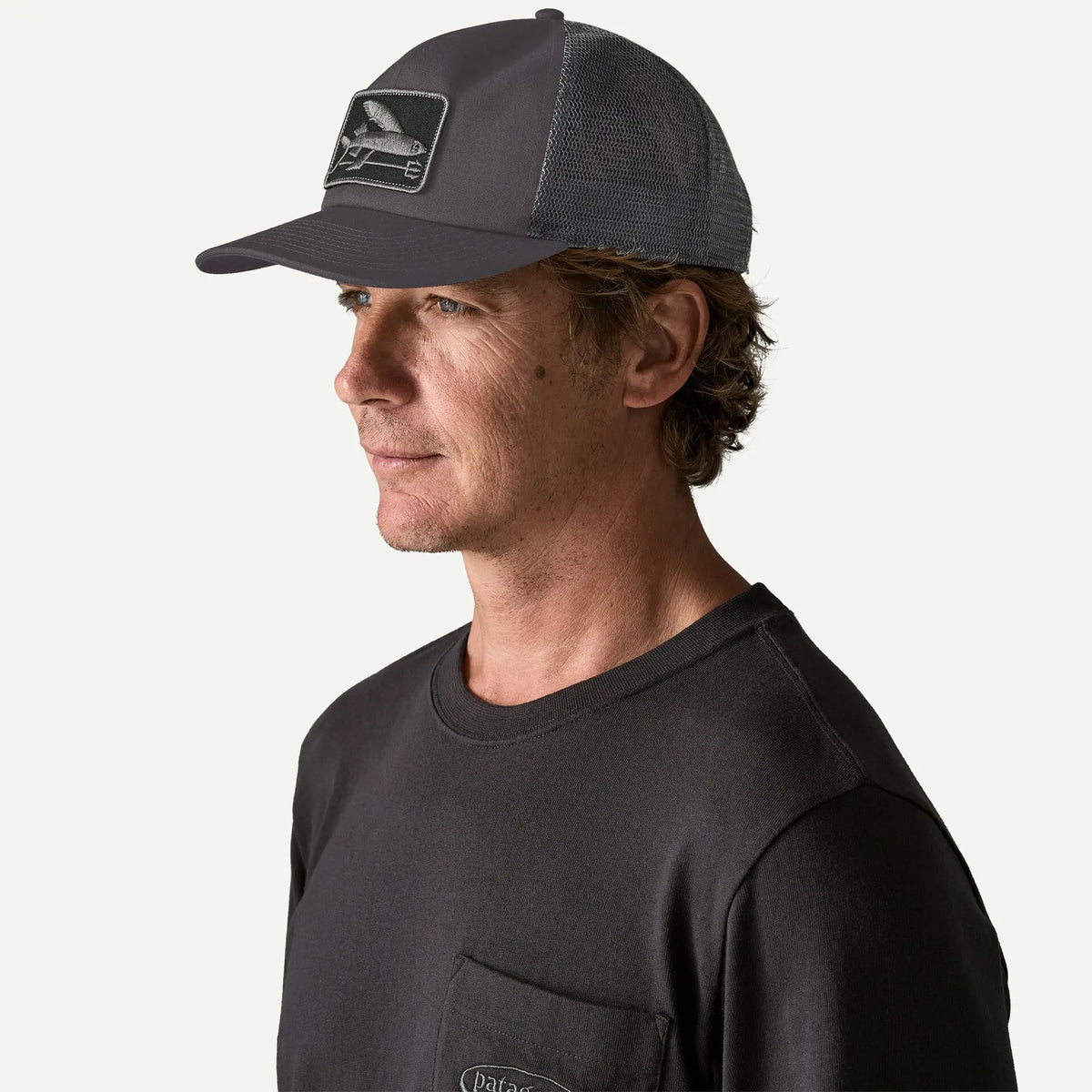 Casquette trucker Patagonia Flying Fish noire - vue 2