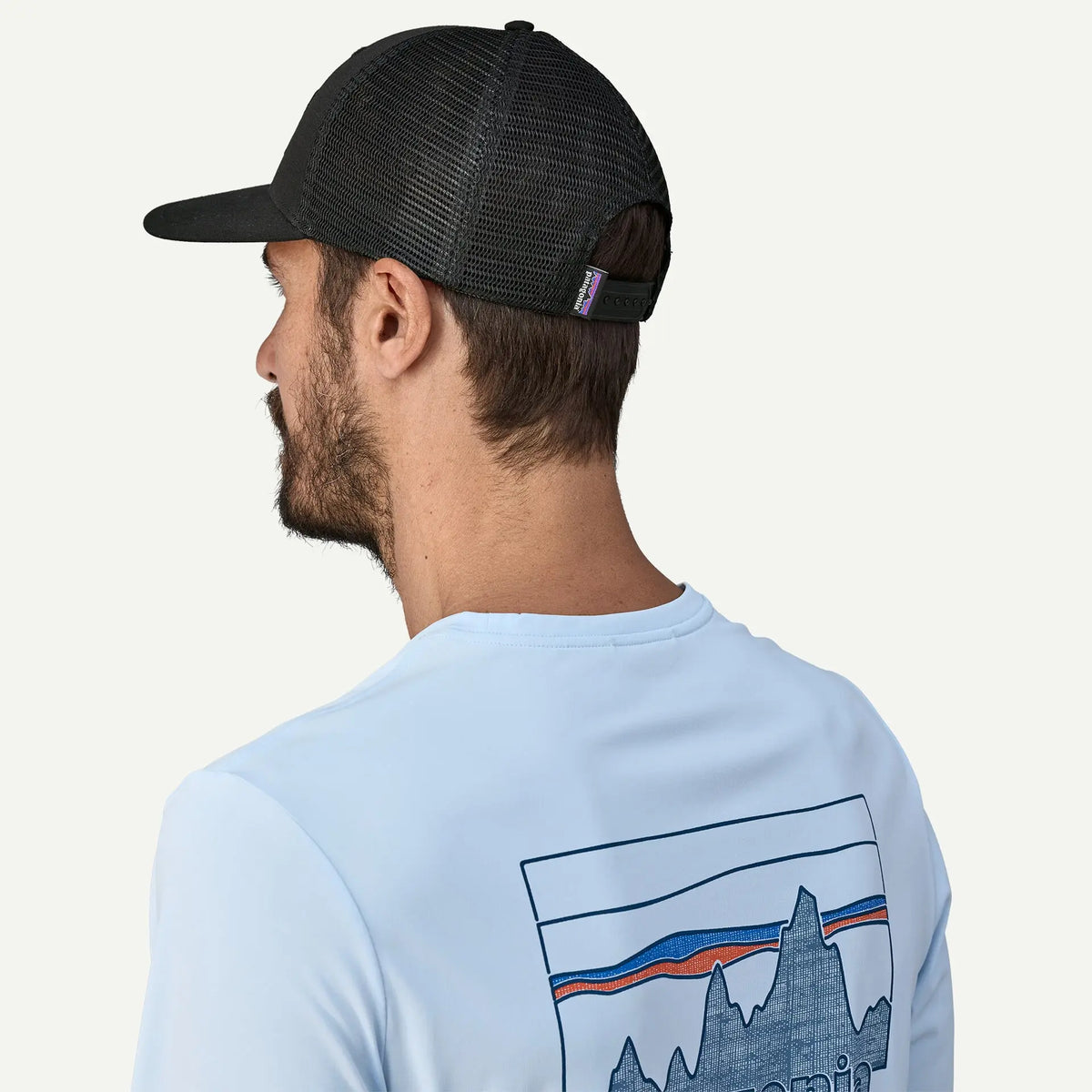Casquette trucker Patagonia P-6 Logo noire - vue 3