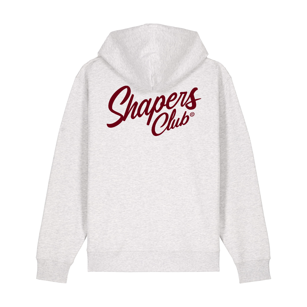 Shapers Club - Hoodie - Classic logo RED - Gris - Face arrière