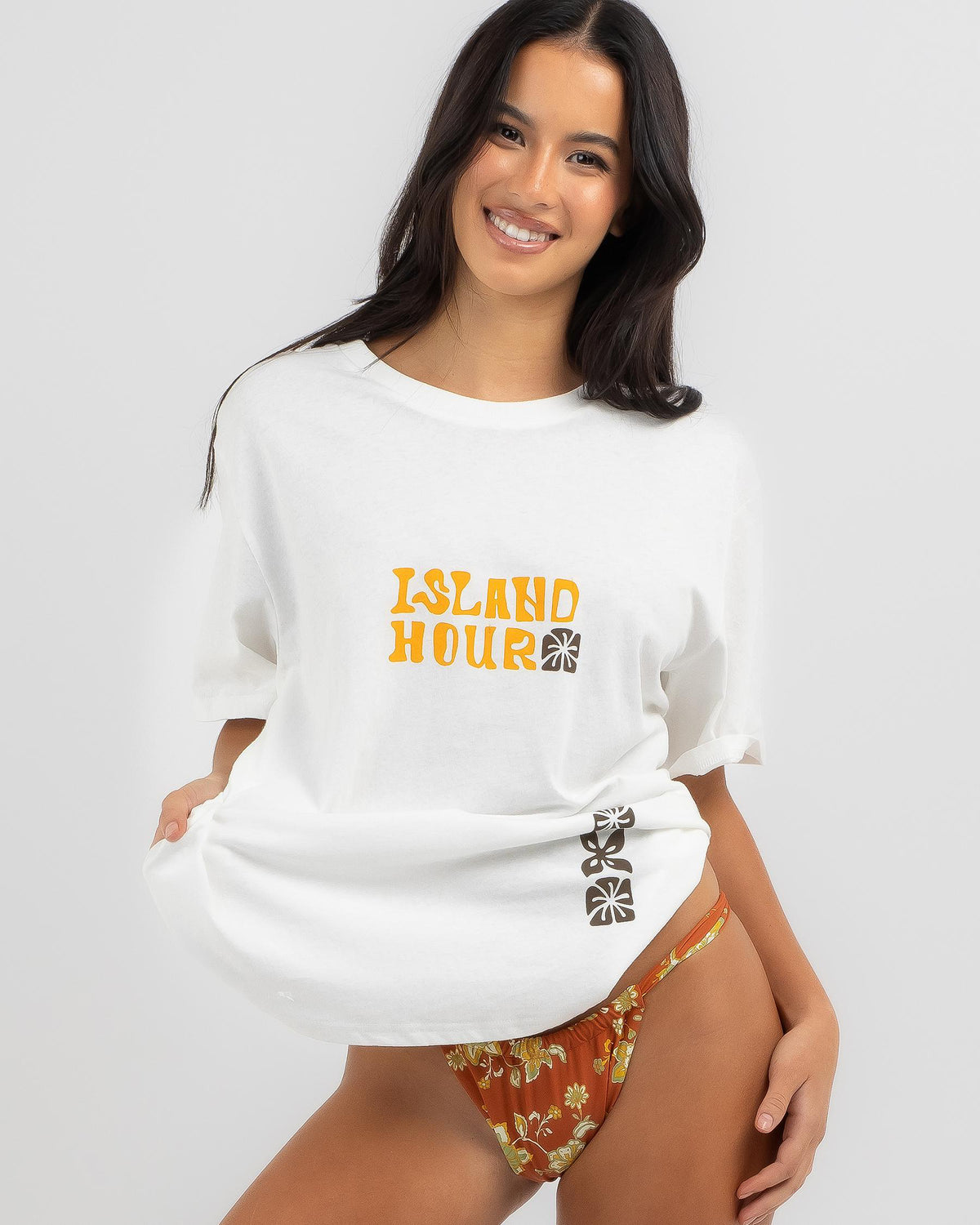 ISLAND HOUR OVERSIZED TEE M / US 30 / EU 40 BLANC - photo 2