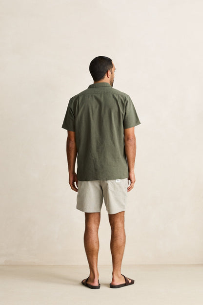 LINEN SS TSHIRT VERT TAH7 - photo 2