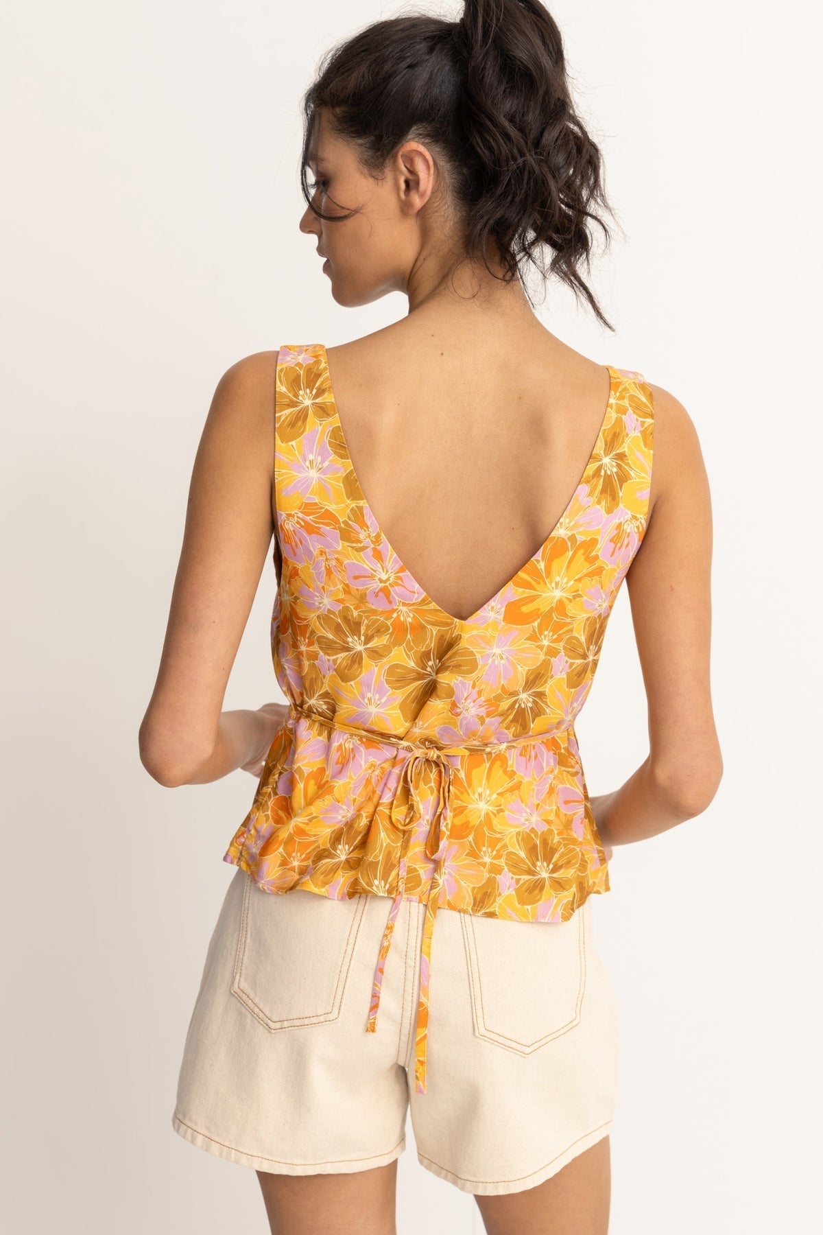 MAHANA FLORAL TOP M / US 28 / EU 38 JAUNE - photo 3