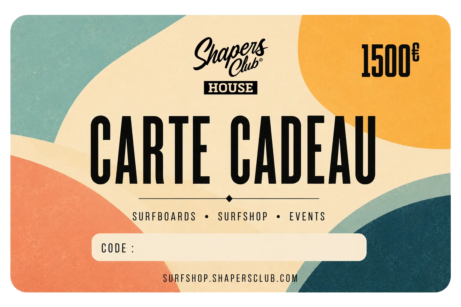 CARTE CADEAU SHAPERS CLUB Shapers Club