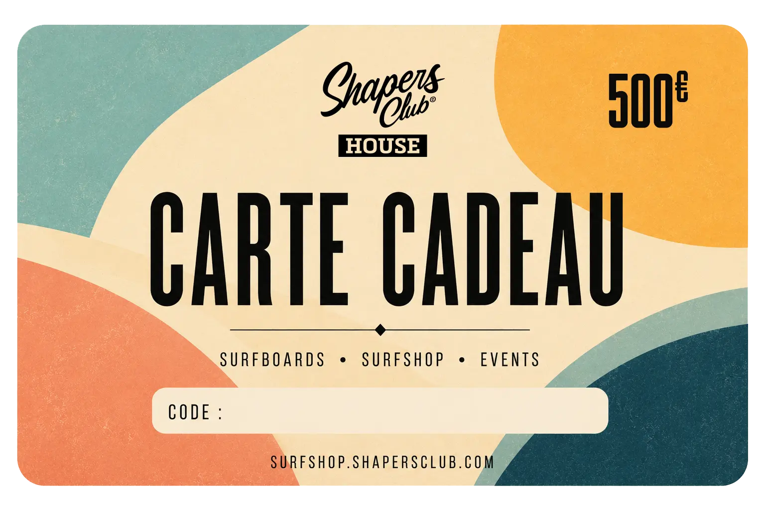 CARTE CADEAU SHAPERS CLUB Shapers Club
