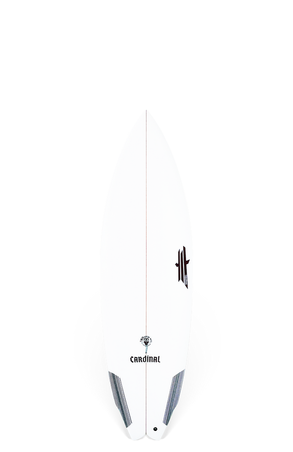 Cardinal surfboards - Twin perf baby channels - 5'8" x 20 3/8" x 2 7/16"