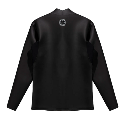 Rhythm - Top néoprène homme - Classic veste retro front zip noir