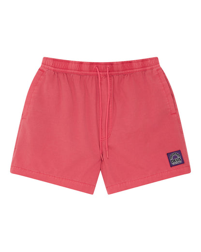 Deus Ex Machina Sandbar Garment Dyed Short Melon Red – vue à plat