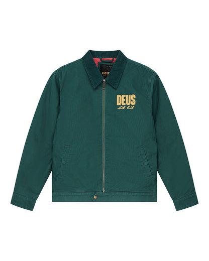 Veste Cutaway vert Deus Ex Machina, coton whipcord brodé – vue 3