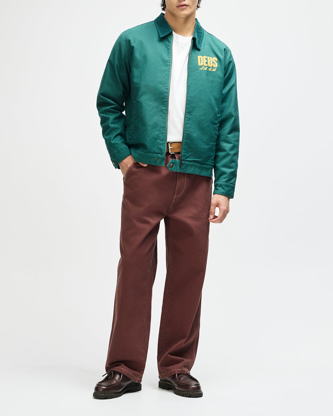 Veste Cutaway vert Deus Ex Machina, coton whipcord brodé – vue 6