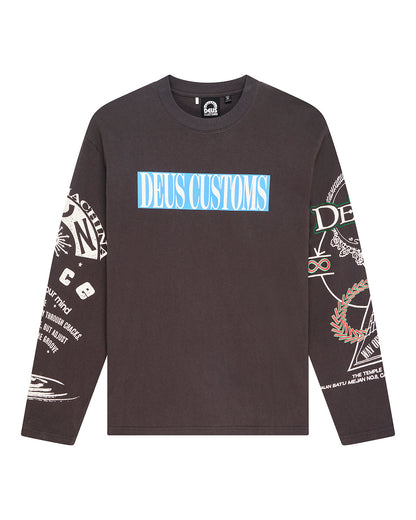 Deus Ex Machina Sundance Ls Tee Anthracite Grey – vue à plat