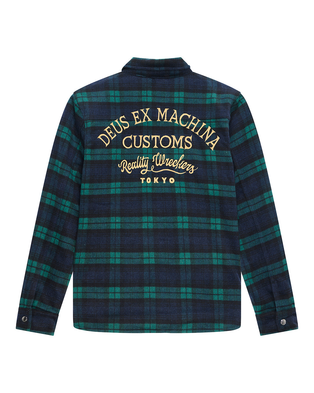 Chemise à carreaux Maxwell verte Deus Ex Machina, mélange laine – vue 4