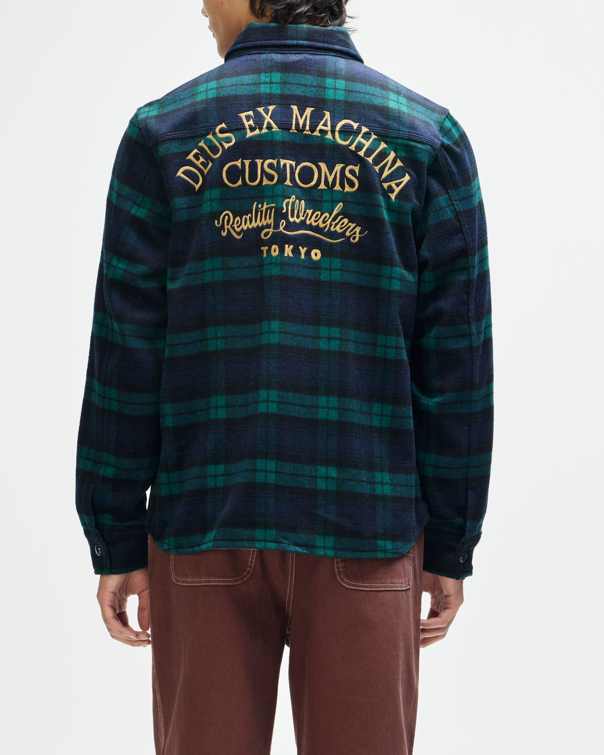 Chemise à carreaux Maxwell verte Deus Ex Machina, mélange laine – vue 2