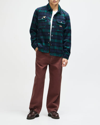 Chemise à carreaux Maxwell verte Deus Ex Machina, mélange laine – vue 6