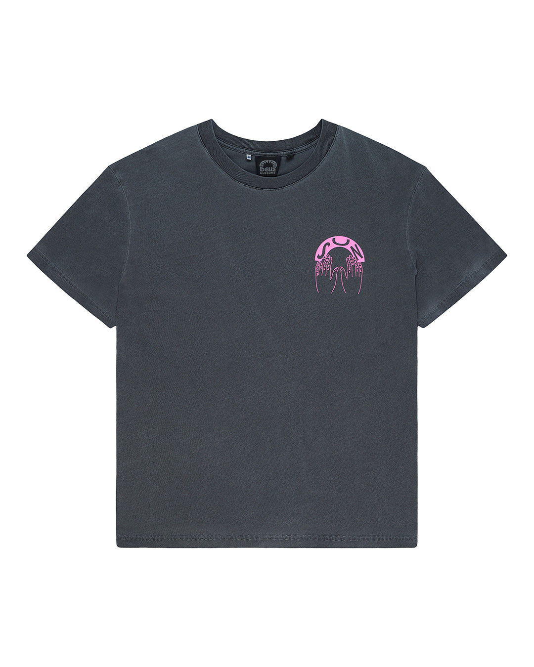 Deus Ex Machina Catchin Rays Tee Anthracite Grey – vue à plat