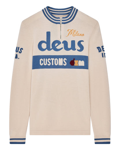 Maillot manches longues Henzen blanc Deus Ex Machina, maille mérinos – vue 3