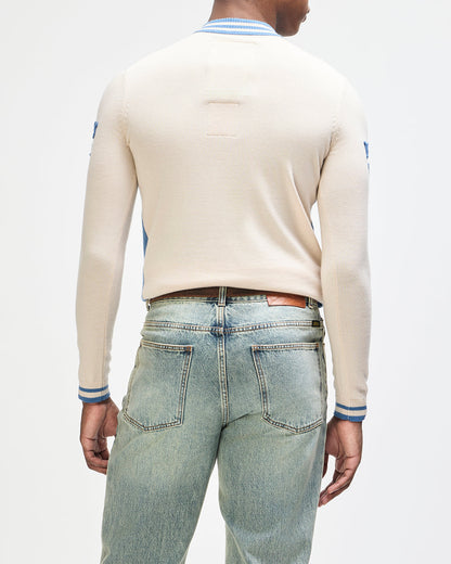 Maillot manches longues Henzen blanc Deus Ex Machina, maille mérinos – vue 2
