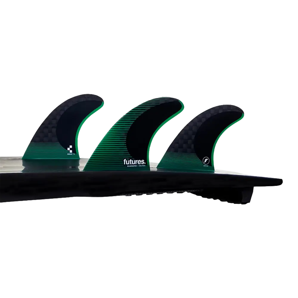 Dérives Thruster - F6 Blackstix neutral all-round green Futures Fins