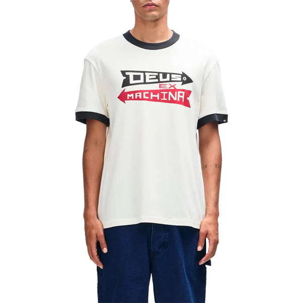 Deus Ex Machina - T-shirts - Arrows ringer tee blanc Deus ex machina