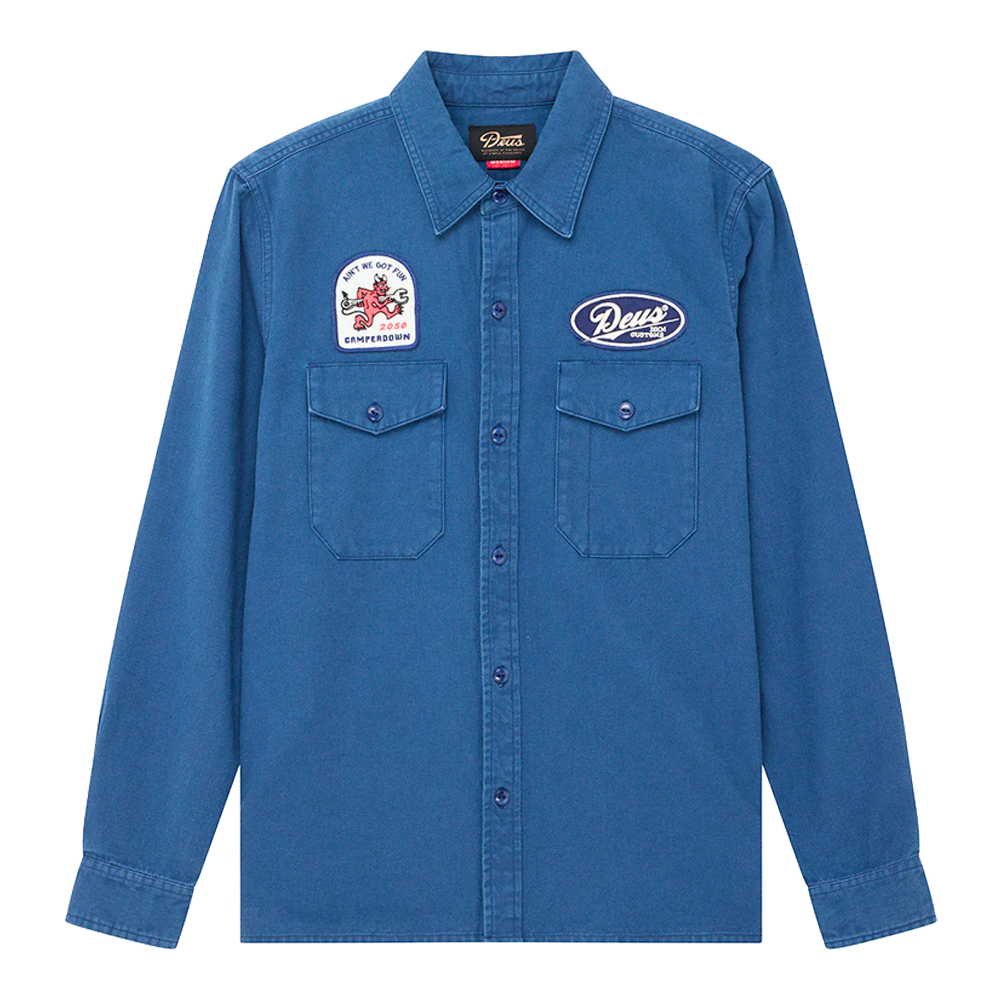 Deus Ex Machina - Vestes - Nomad shirt bleu Deus Ex Machina