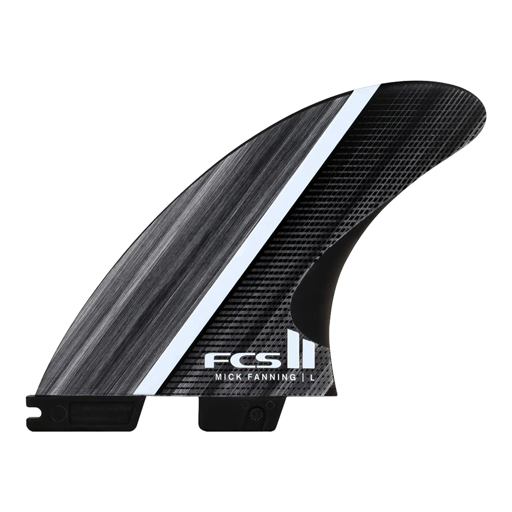 FCS II - Ailerons Thrusters - MF Fusion tri retail fins Fibre de verre noir Surf Hardware International